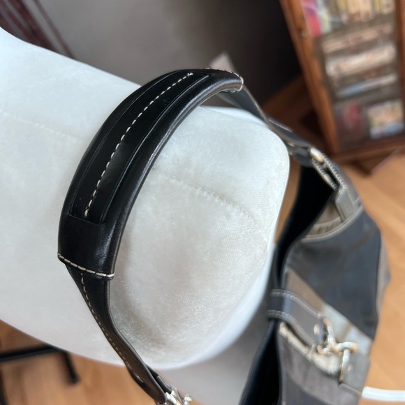 Coach Hamptons Hobo Purse Monogram Python Stripe Shoulder Bag - Picture 5 of 13